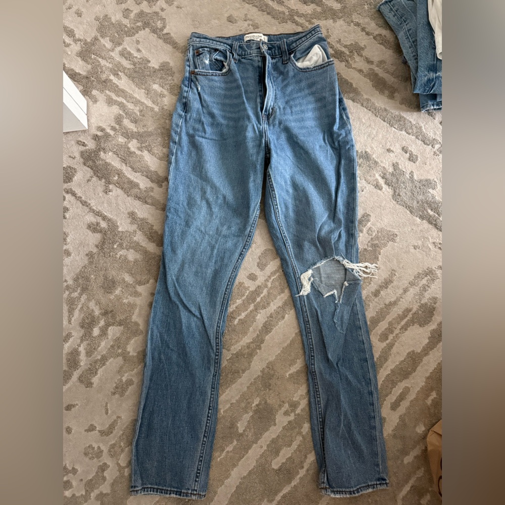 Abercrombie & Fitch Straight Leg Blue Jeans